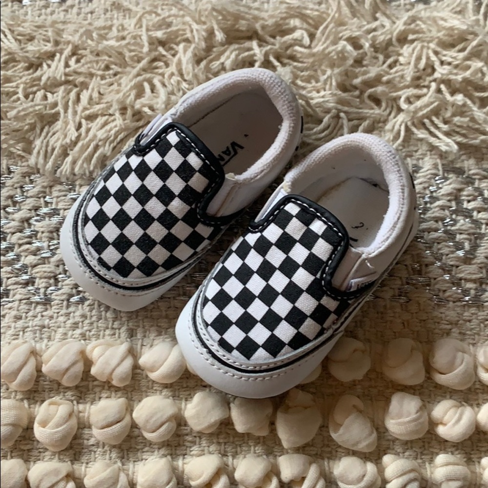 Baby Checkered Vans size 2
